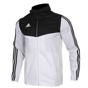 Boys Adidas AFS Tiro Black/White full Zip  hooded Windbreaker Jacket DY0096